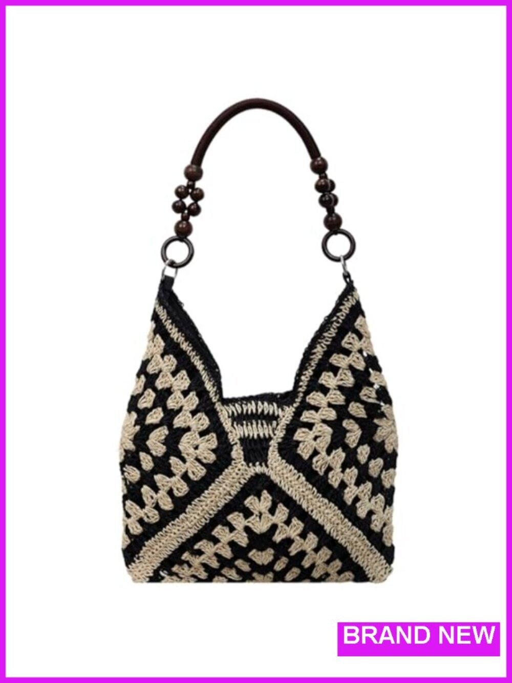 Straw Hobo Tote Bag Crochet Beach Shoulder Purse for Women